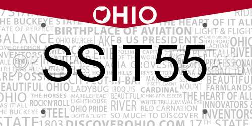 SSIT55 Ohio License Plate