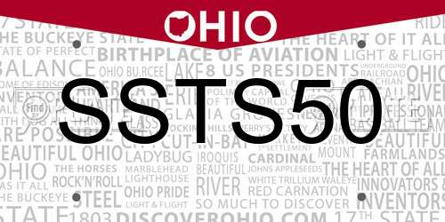SSTS50 Ohio License Plate