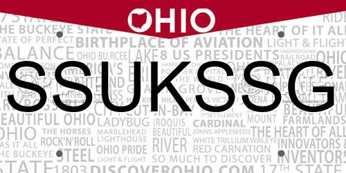 SSUKSSG Ohio License Plate