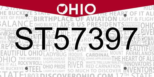 ST57397 Ohio License Plate