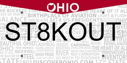 ST8KOUT Ohio License Plate