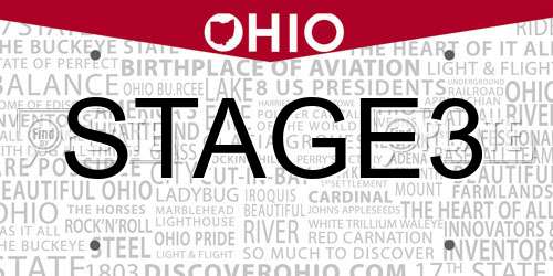 STAGE3 Ohio License Plate