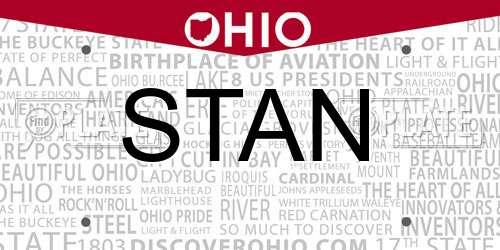 STAN Ohio License Plate