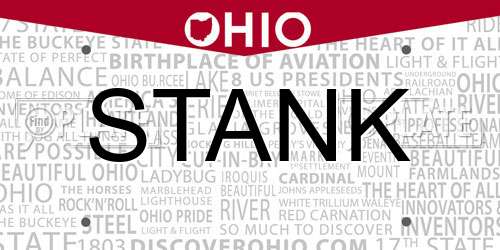STANK Ohio License Plate