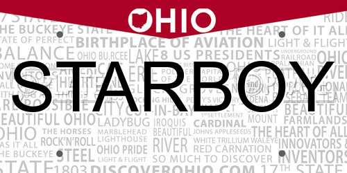 STARBOY Ohio License Plate