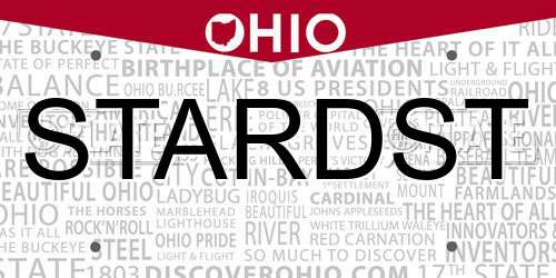 STARDST Ohio License Plate