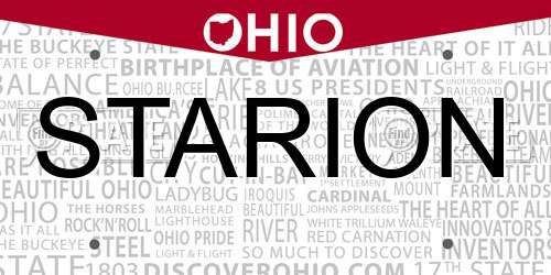 STARION Ohio License Plate