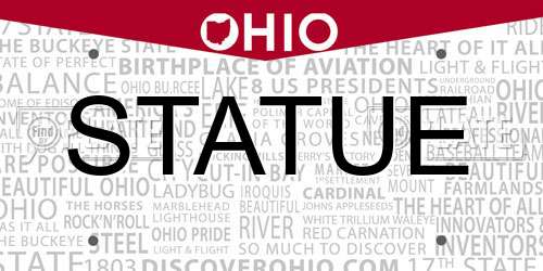 STATUE Ohio License Plate