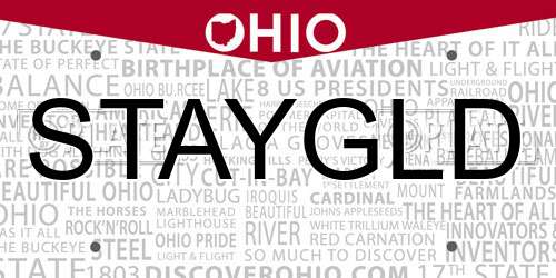 STAYGLD Ohio License Plate
