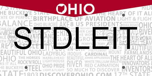 STDLEIT Ohio License Plate