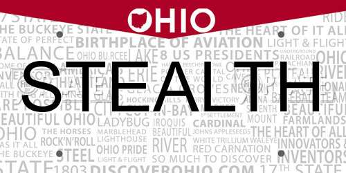 STEALTH Ohio License Plate