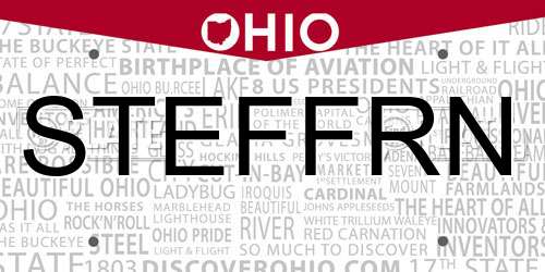 STEFFRN Ohio License Plate