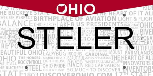 STELER Ohio License Plate