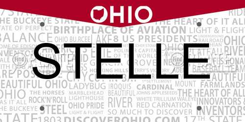STELLE Ohio License Plate