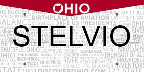 STELVIO Ohio License Plate
