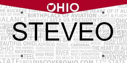 STEVEO Ohio License Plate