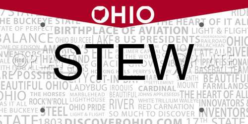 STEW Ohio License Plate