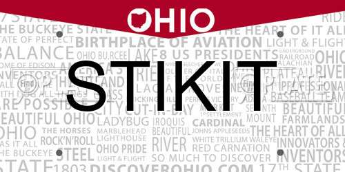 STIKIT Ohio License Plate