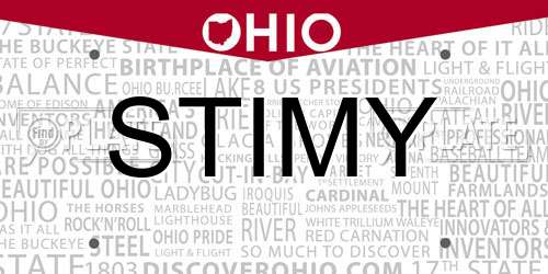STIMY Ohio License Plate