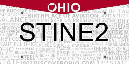 STINE2 Ohio License Plate