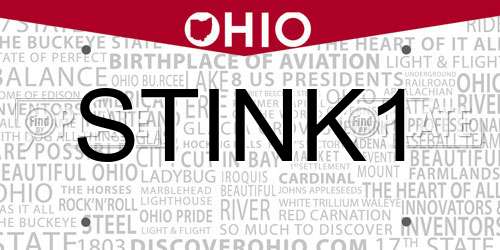 STINK1 Ohio License Plate