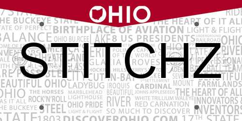 STITCHZ Ohio License Plate