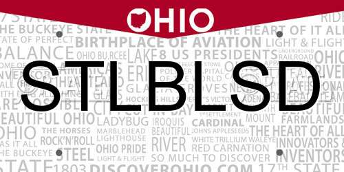 STLBLSD Ohio License Plate
