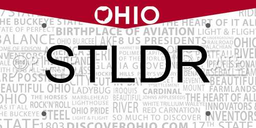 STLDR Ohio License Plate