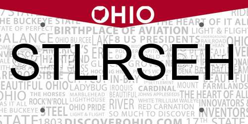STLRSEH Ohio License Plate