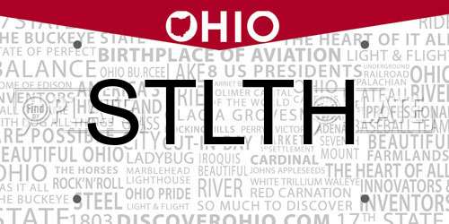 STLTH Ohio License Plate