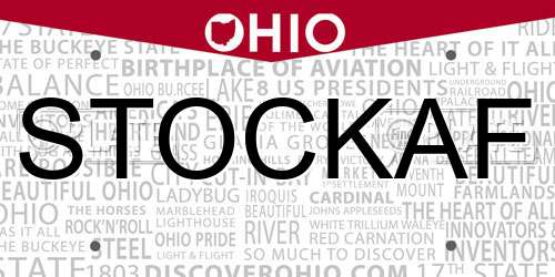 STOCKAF Ohio License Plate