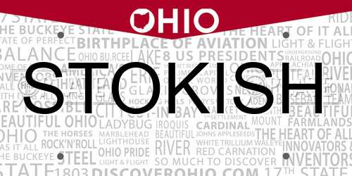 STOKISH Ohio License Plate