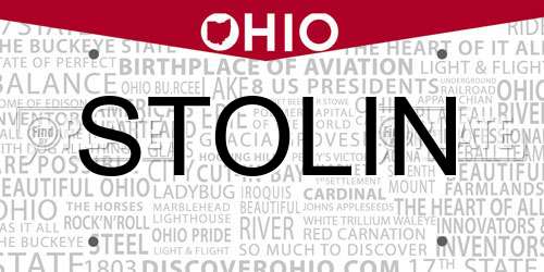STOLIN Ohio License Plate