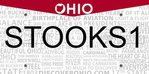 STOOKS1 Ohio License Plate