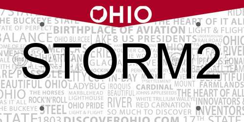 STORM2 Ohio License Plate