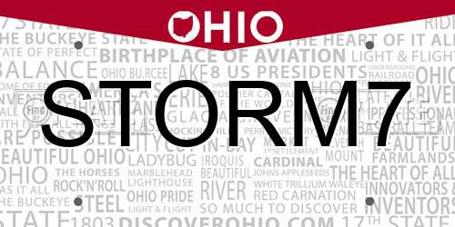 STORM7 Ohio License Plate