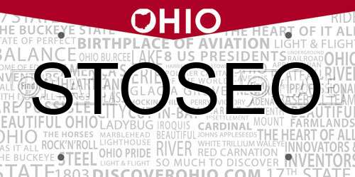 STOSEO Ohio License Plate