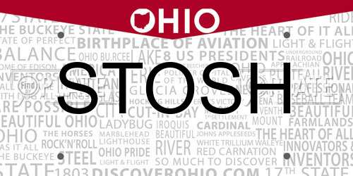 STOSH Ohio License Plate