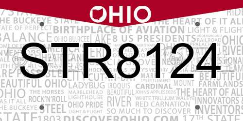 STR8124 Ohio License Plate