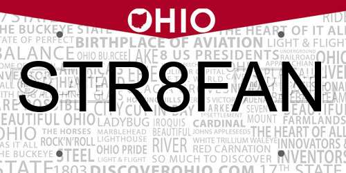 STR8FAN Ohio License Plate