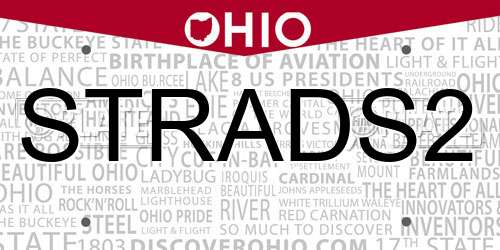 STRADS2 Ohio License Plate