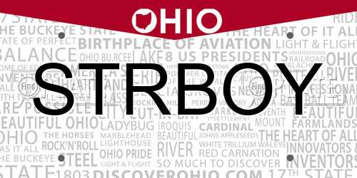 STRBOY Ohio License Plate