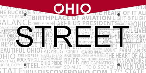 STREET Ohio License Plate