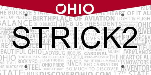 STRICK2 Ohio License Plate