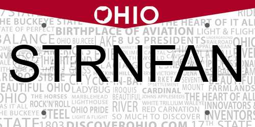 STRNFAN Ohio License Plate