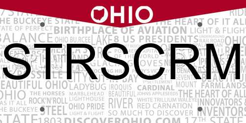STRSCRM Ohio License Plate