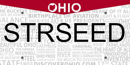 STRSEED Ohio License Plate