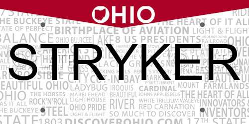 STRYKER Ohio License Plate