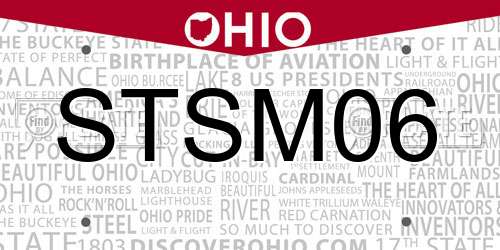 STSM06 Ohio License Plate