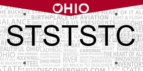 STSTSTC Ohio License Plate